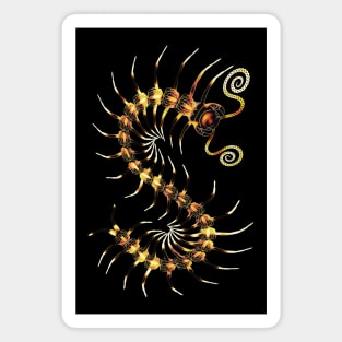 Bold Yellow Centipede Magnet